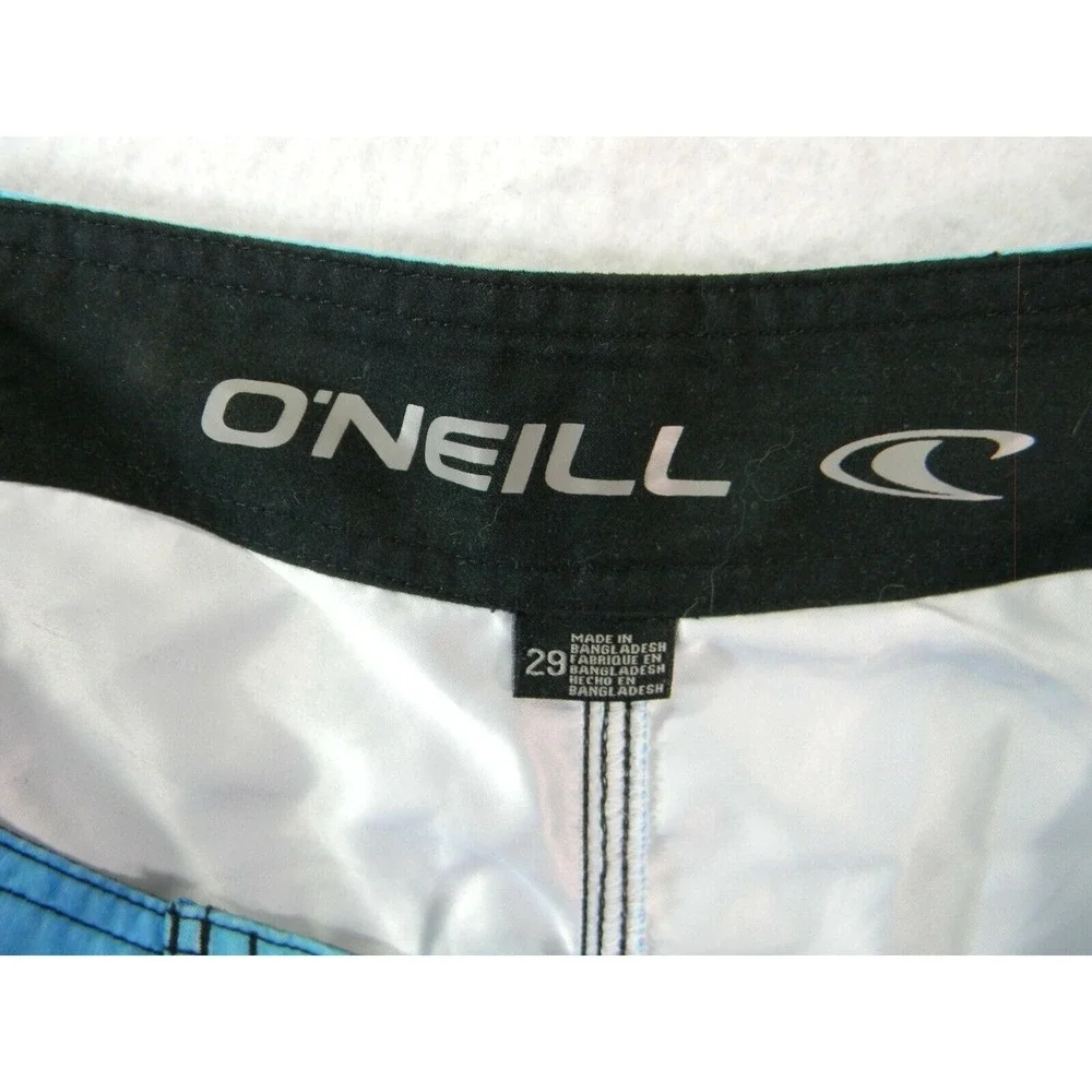 O'Neill Board Shorts Swim Trunks Mens 29 x 11 Blue Microfiber Cargo Pocket